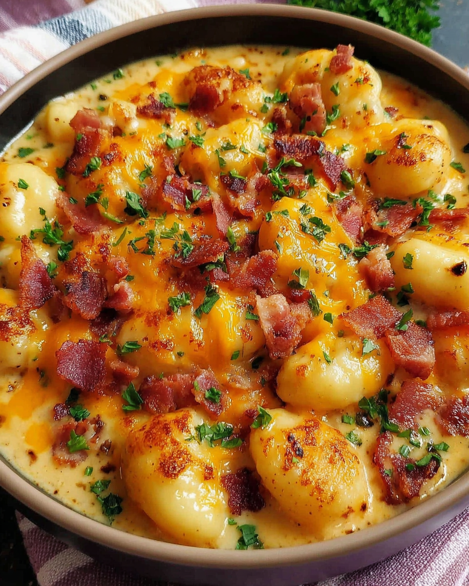 Bacon Cheddar Gnocchi Soup recipe