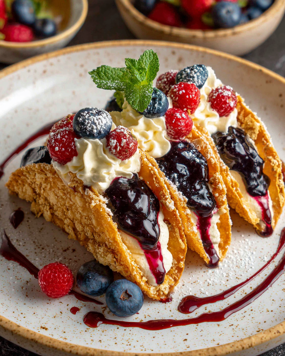 Berrylicious Cheesecake Tacos recipe