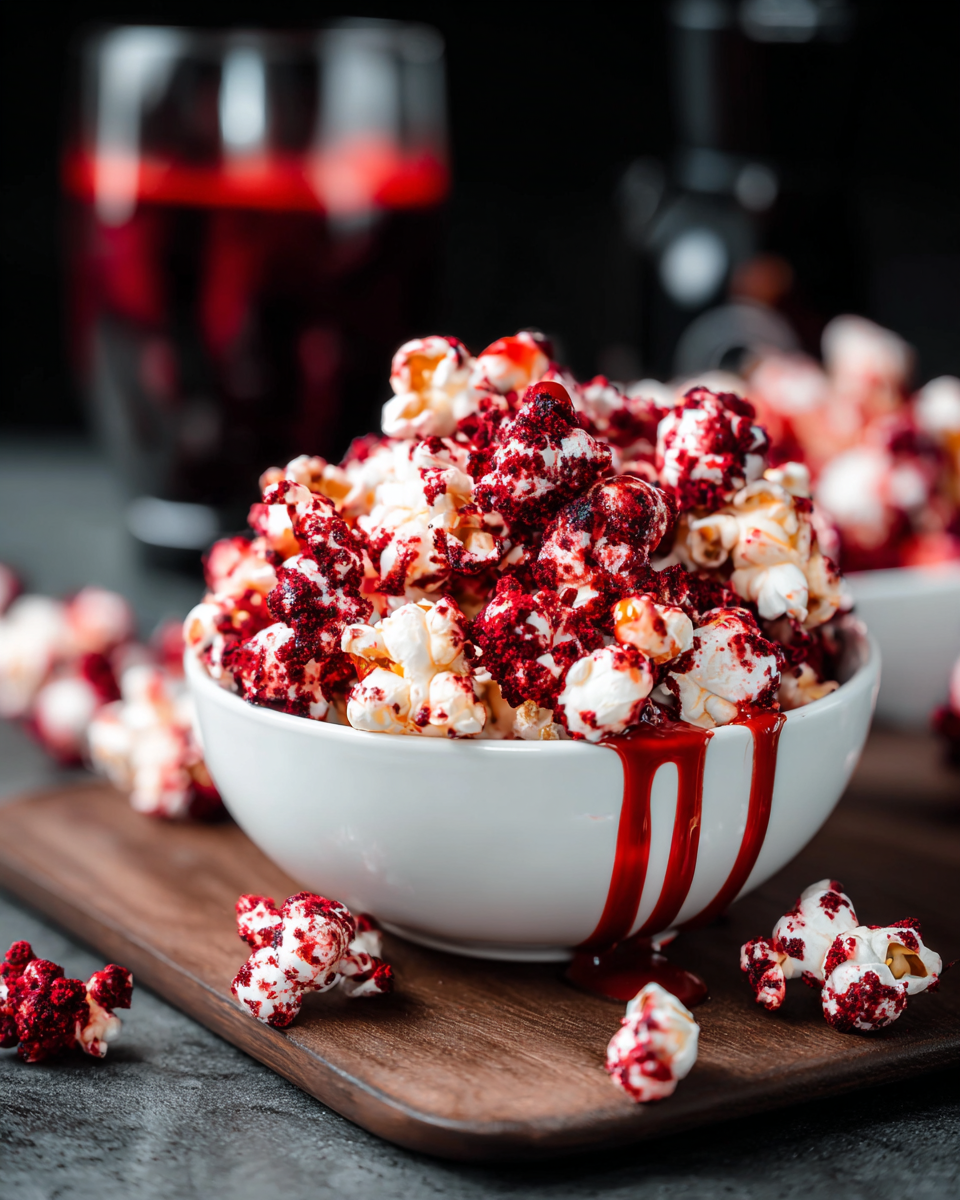 Bloody Red Velvet Popcorn Hearty: Comfort