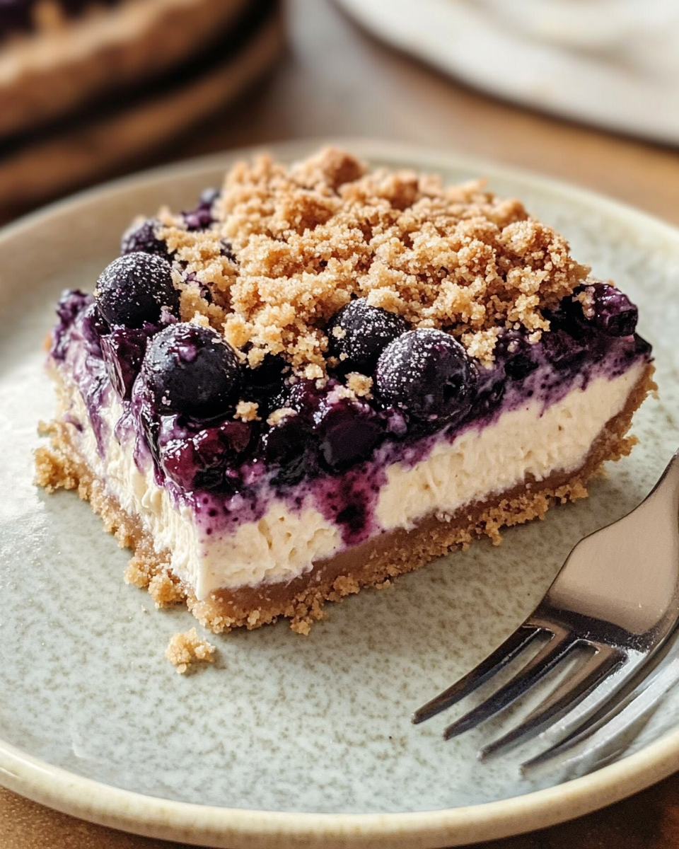 Blueberry Crumble Cheesecake recipe