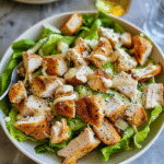Chicken Caesar Salad with Homemade Croutons recipe