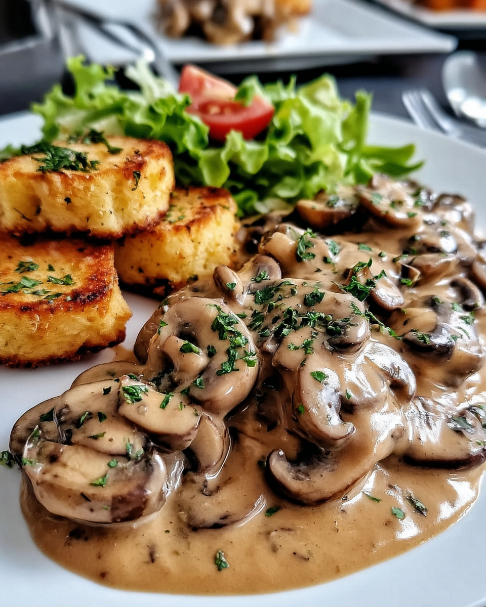 Creamy Mushroom Sauce with buttery — Rich Sauce