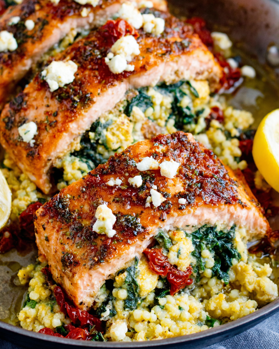 How to Make 4-Ingredient Mediterranean Stuffed Salmon at Home
