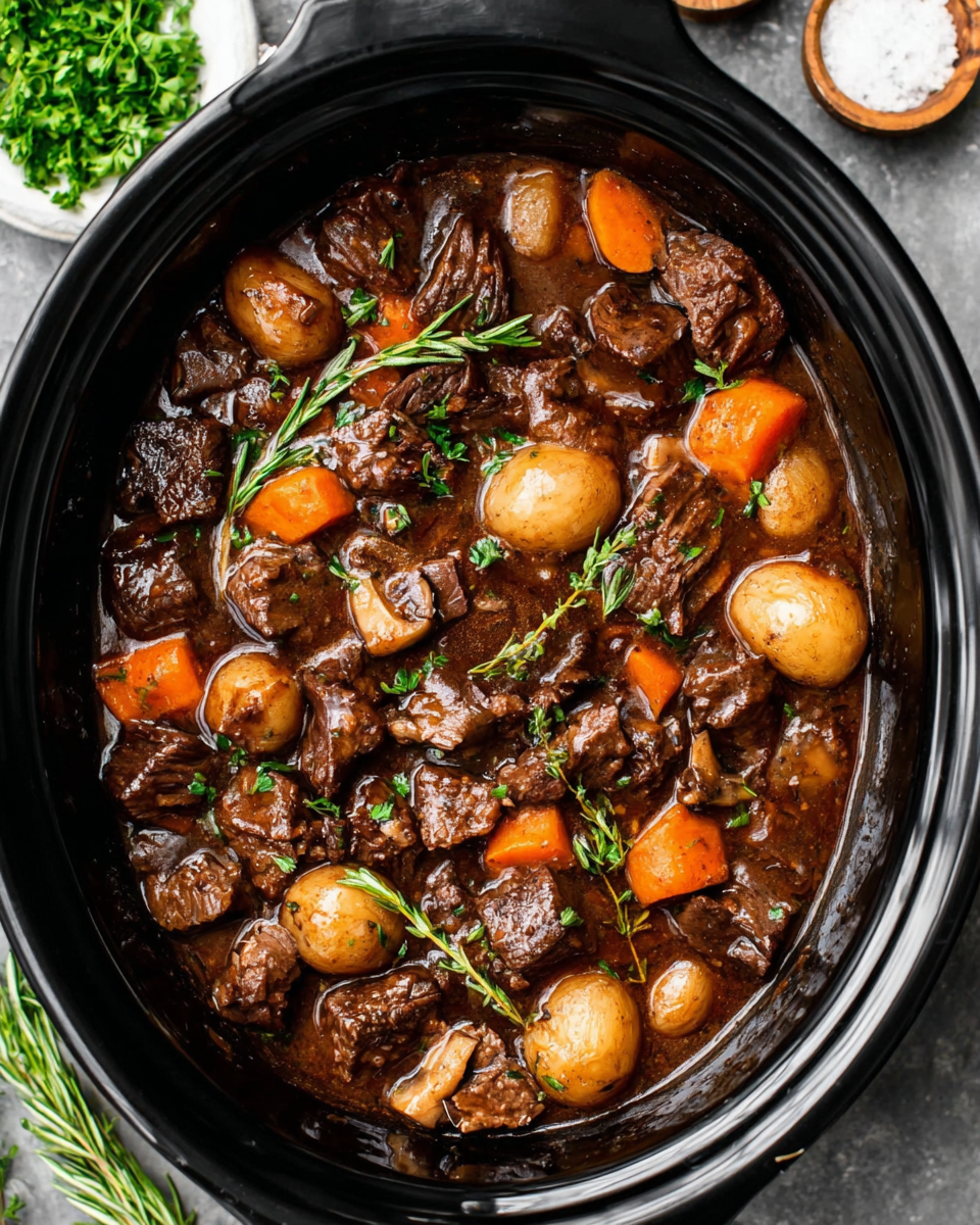 Slow Cooker Beef Bourguignon recipe