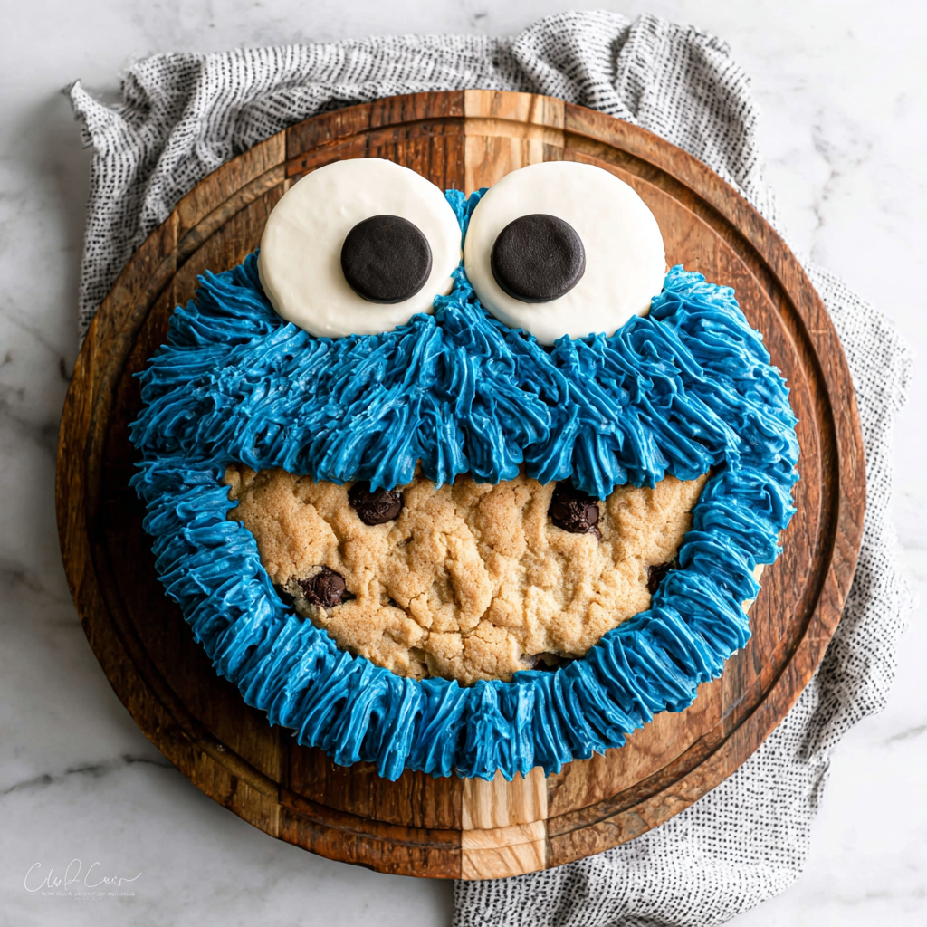 Baking the Irresistible Cookie Monster Cake