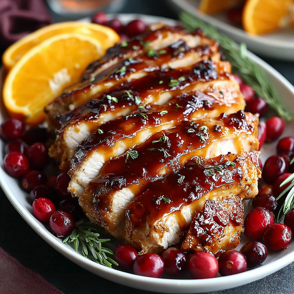 Cranberry Orange Glazed Turkey Breast Recipe