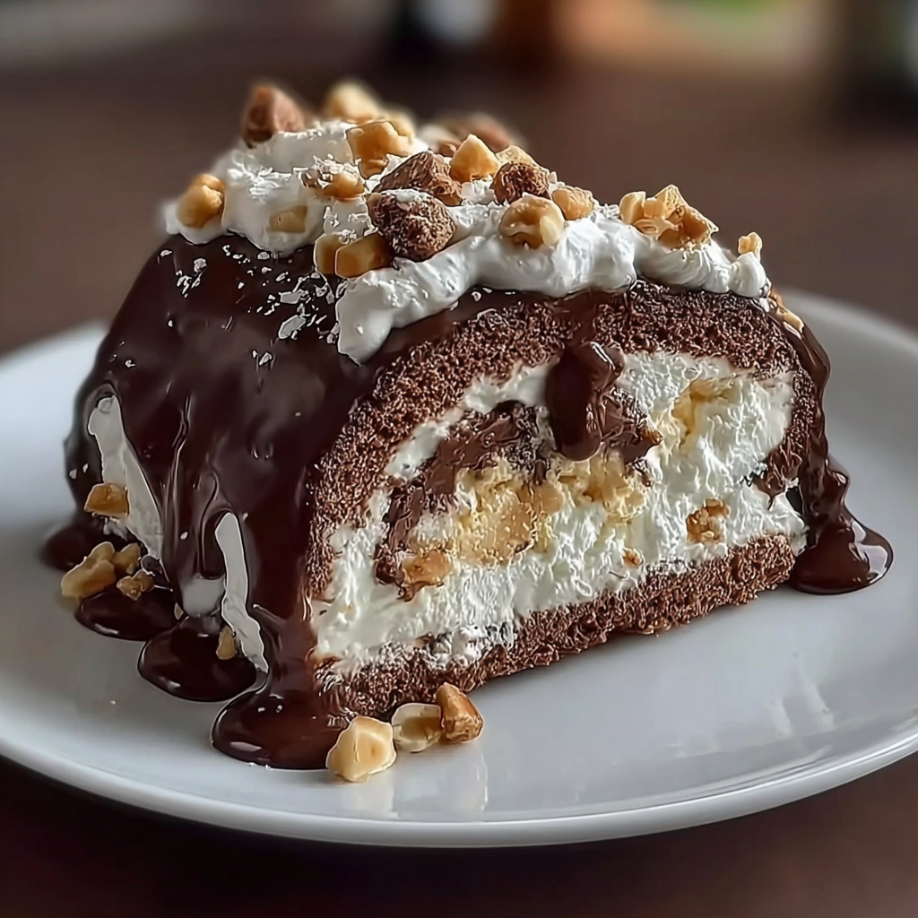 Decadent Ice Cream Chocolate Log for Home Cooks