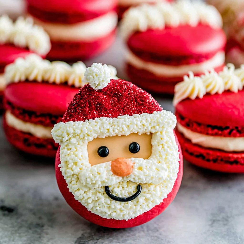 Delightful Santa Claus Macarons for Festive Cheer