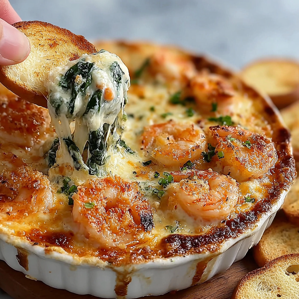 Creamy Shrimp and Crab Spinach Dip That Dazzles
