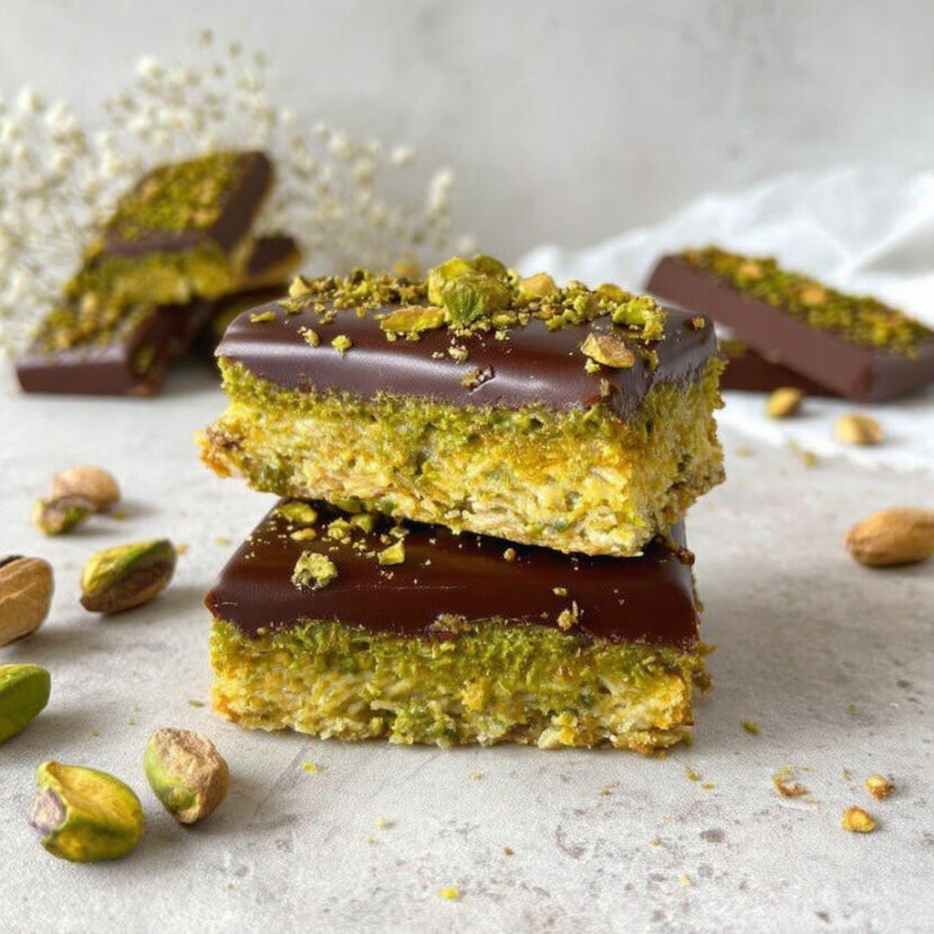 Decadent Pistachio Kataifi Chocolate Bar Delight