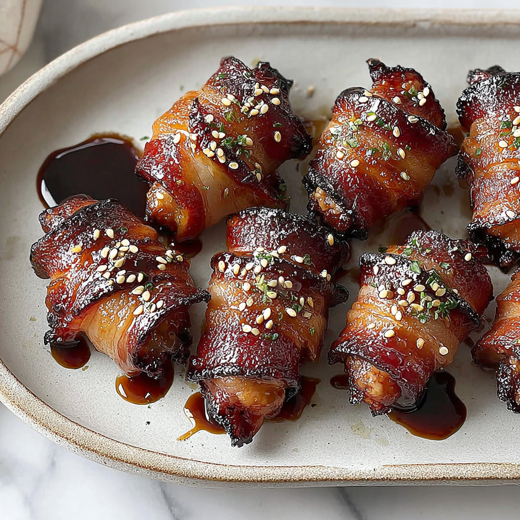 Deliciously Crispy Sticky Pigs in a Blanket