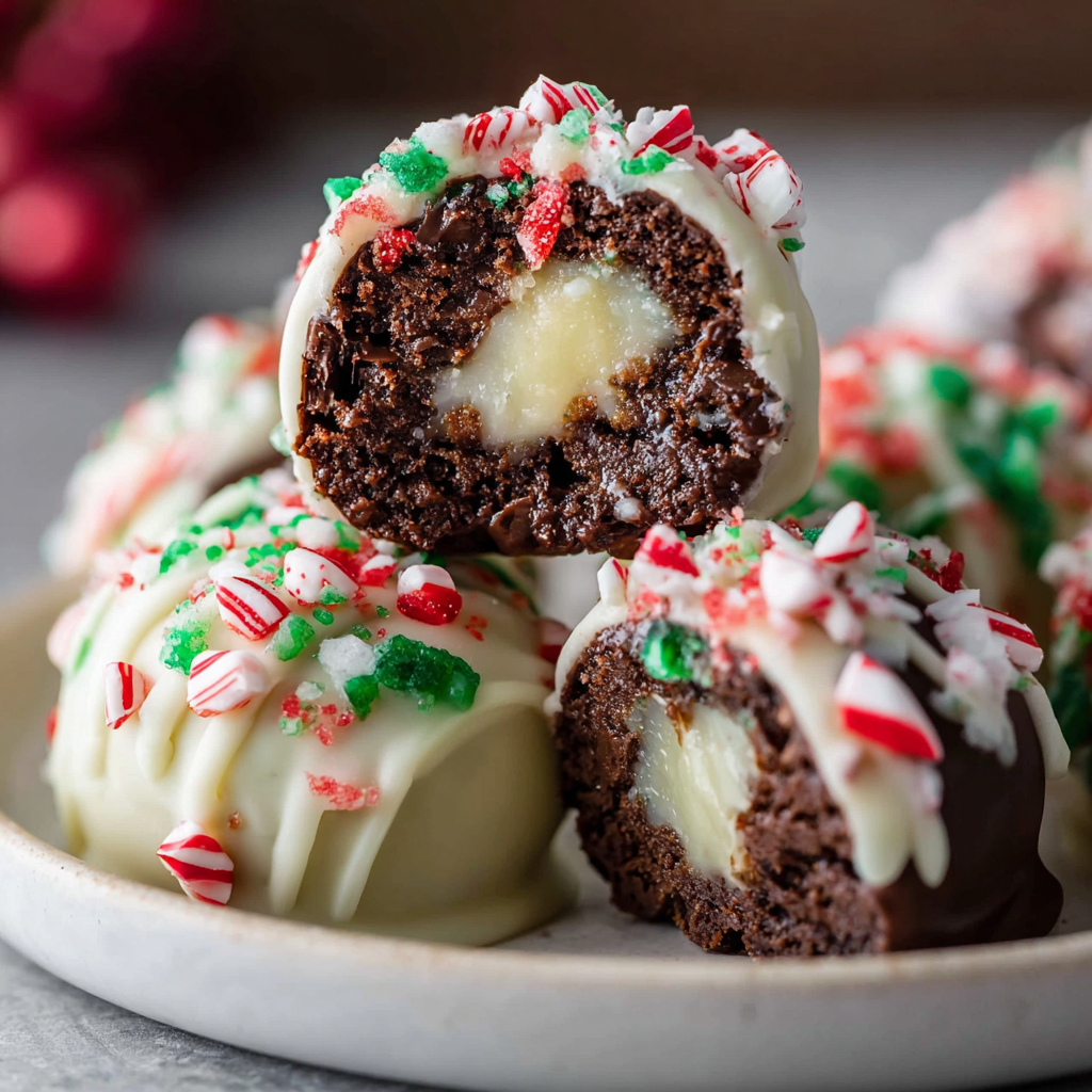 Delightful Candy Cane Brownie Bombs for the Holidays