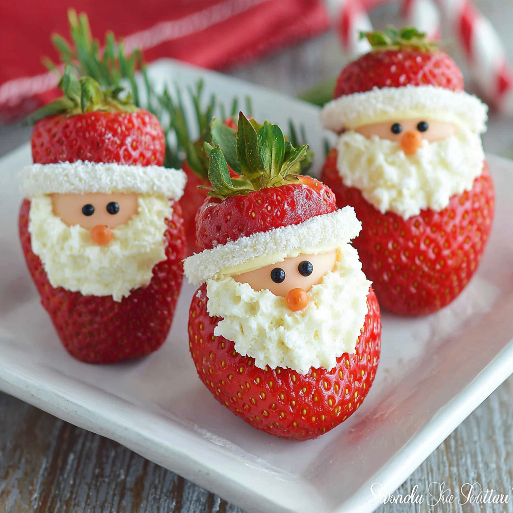 Delightful Strawberry Santas for Festive Enjoyment
