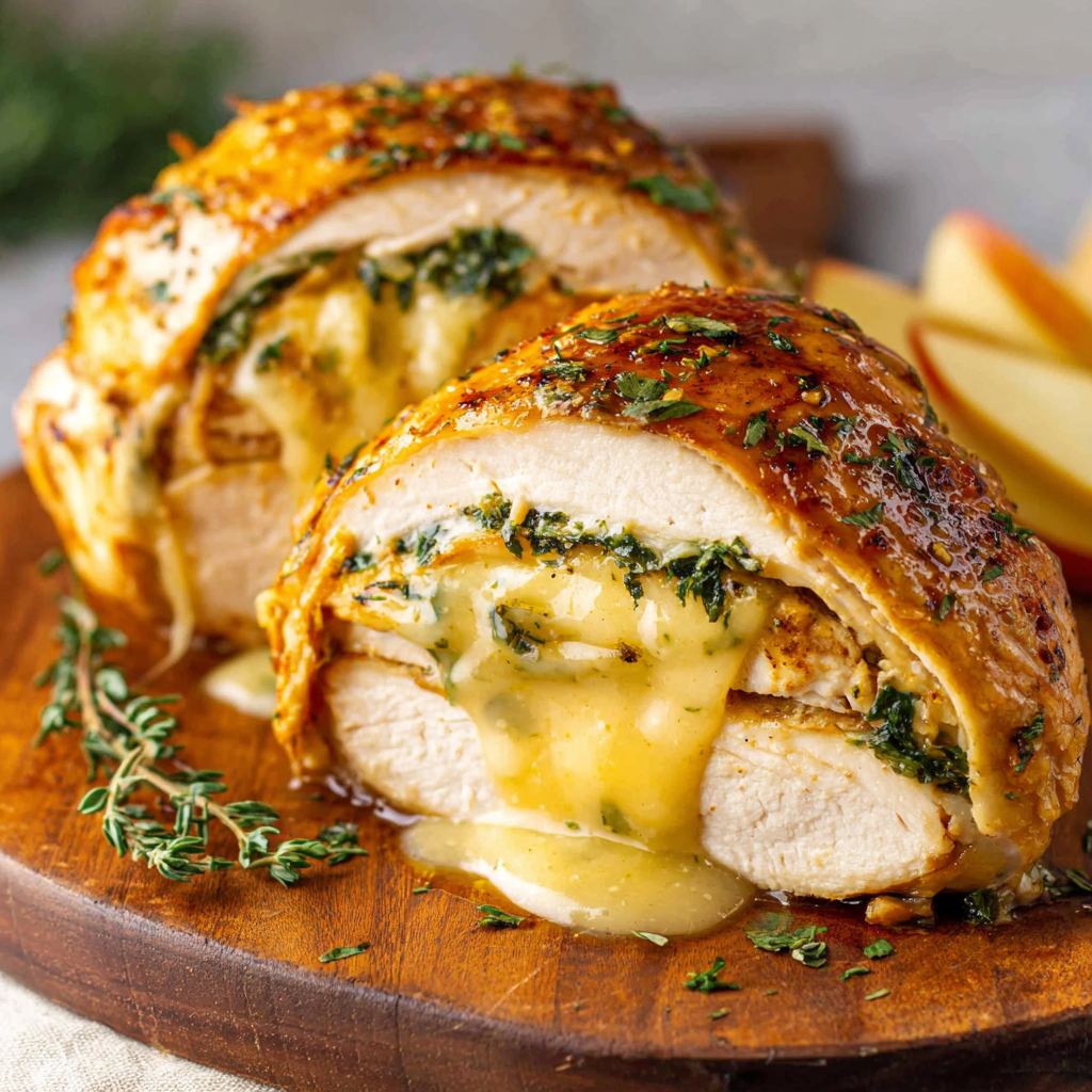 Incredible Apple and Brie Stuffed Chicken