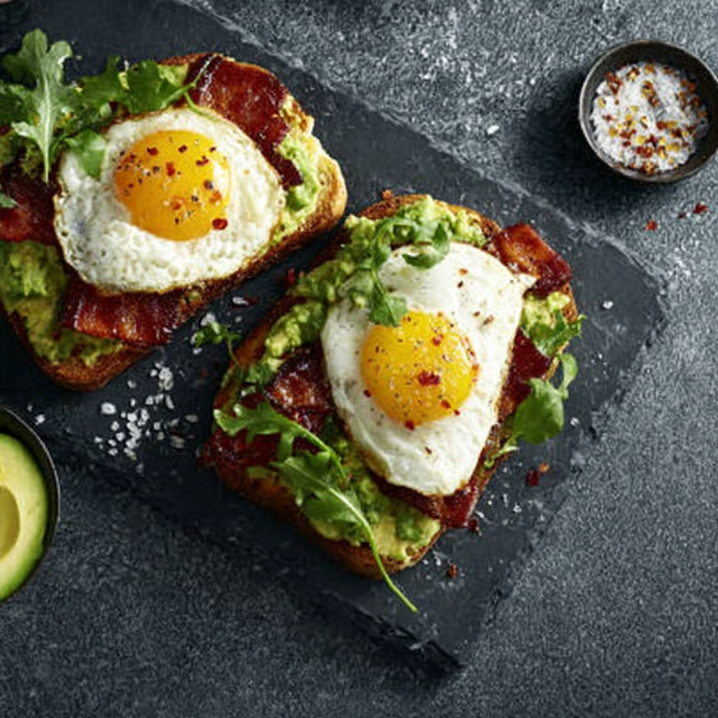 Irresistible Avocado Bacon and Egg Toasts Recipe