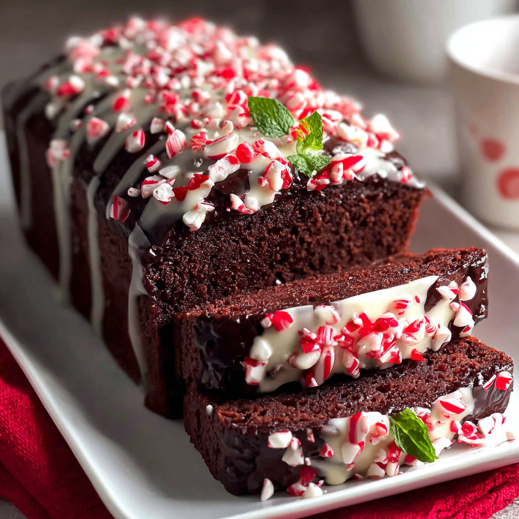 Irresistibly Delicious Chocolate Peppermint Loaf