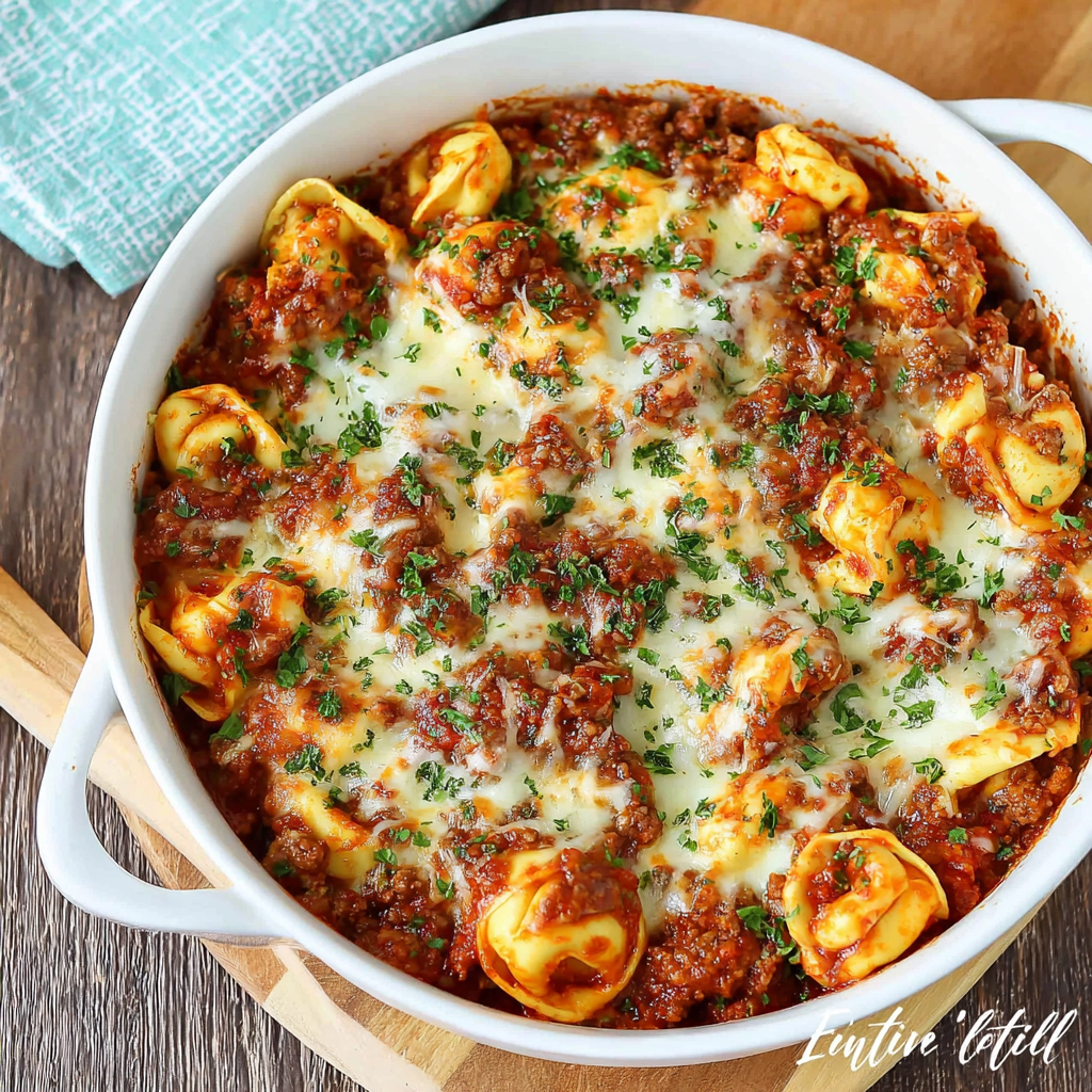 Savor the Flavor with Beef and Cheese Tortellini Bake