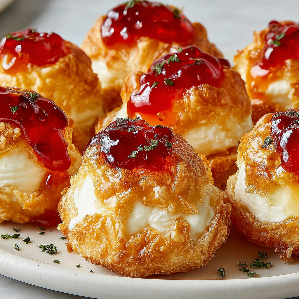 Savory Hot Pepper Jelly Cheese Bites