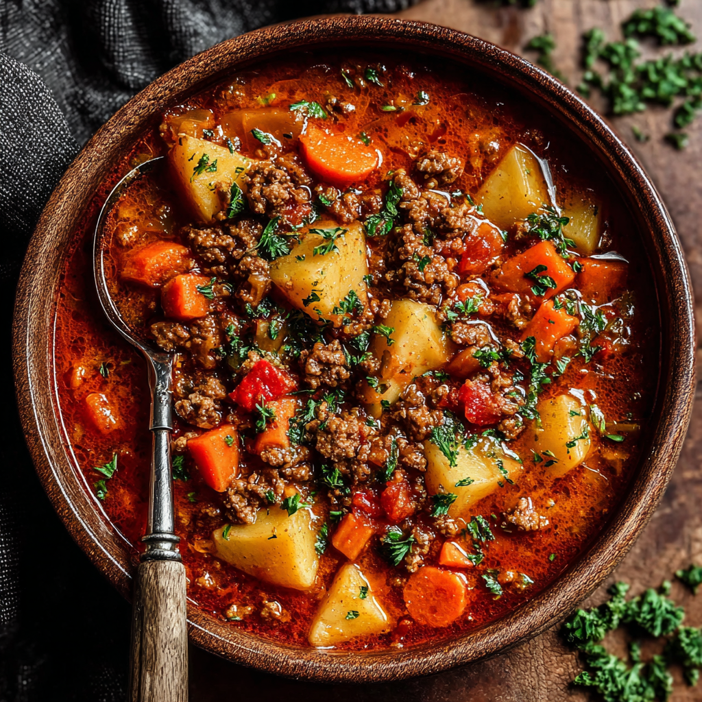 Comfort in a Bowl: Savory Hamburger Stew