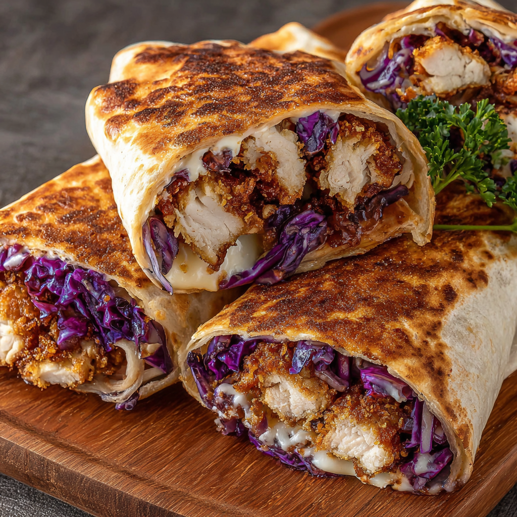 Crispy Air Fryer Chicken & Mozzarella Wraps