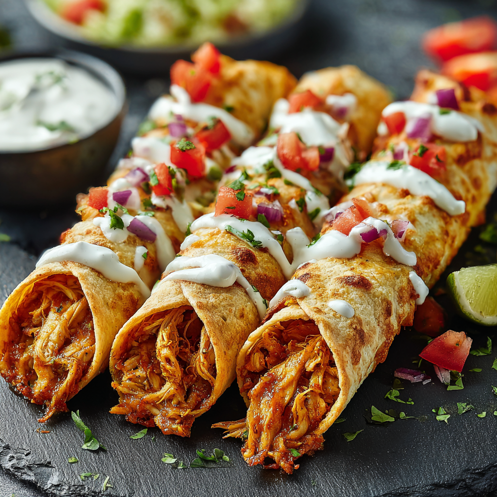 Crispy Chicken Taquitos with Flavorful Fillings