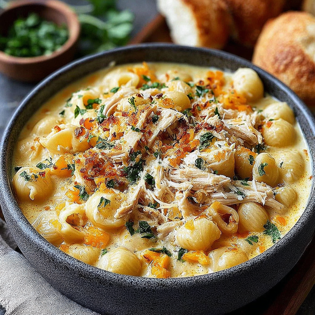 Indulge in Creamy Chicken Macaroni Cheese Delight
