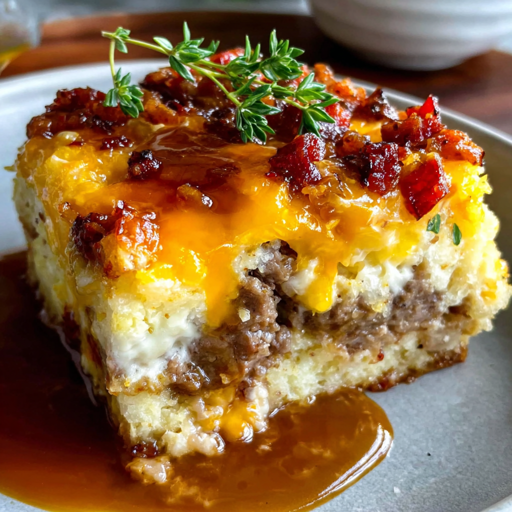 Rich Loaded Potato and Meatloaf Casserole Delight