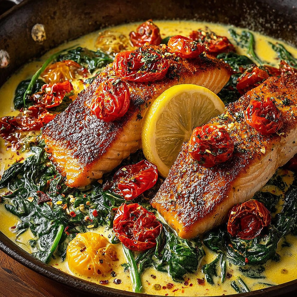Savory Creamy Tuscan Marry Salmon Recipe