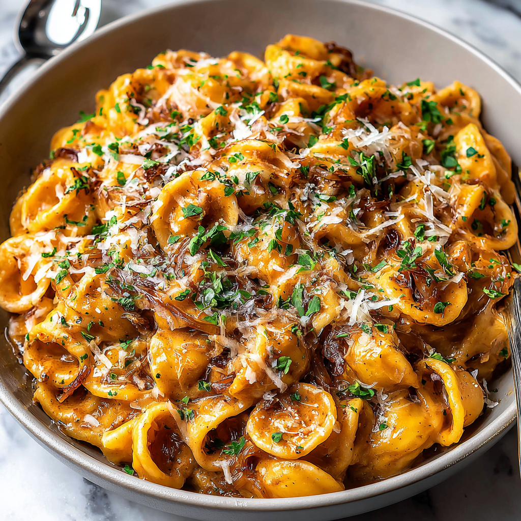 Savory One Pot French Onion Pasta Delight