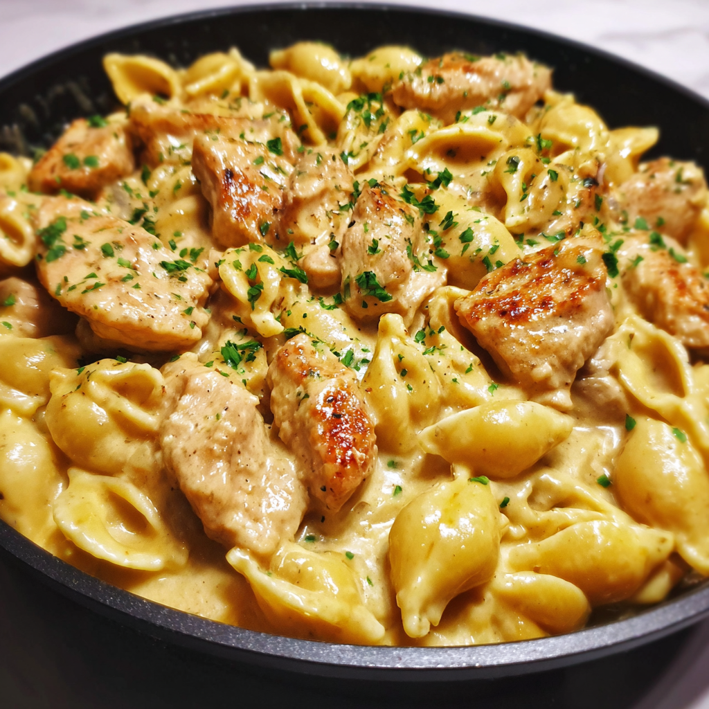 Creamy Garlic Butter Chicken Pasta in One Pan