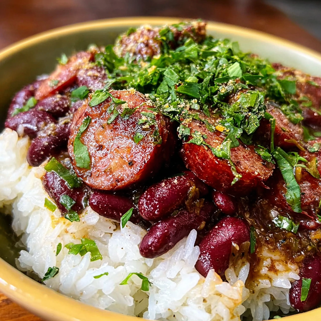 Delicious Crockpot Red Beans and Rice with Sausage