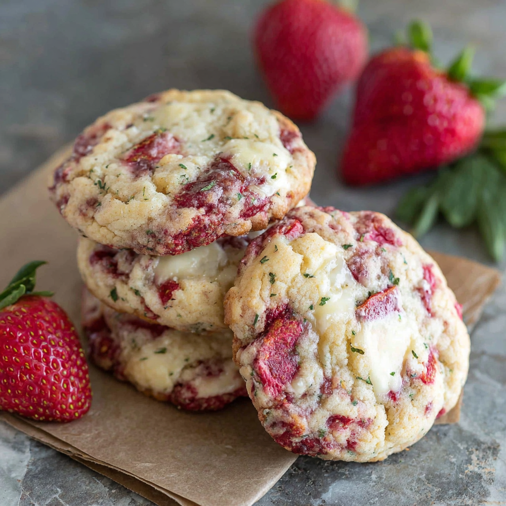 Delicious Strawberry Cheesecake Cookies to Savor