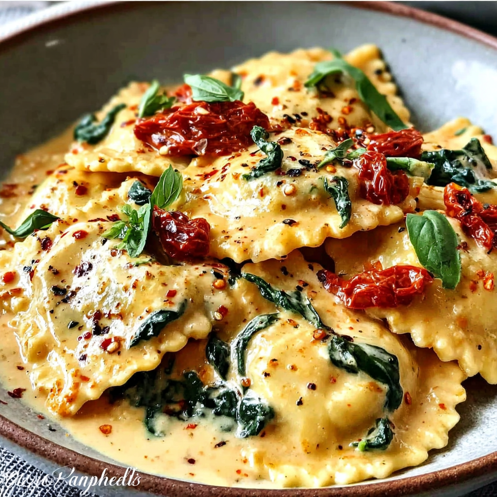 Delightful Creamy Tuscan Ravioli Recipe
