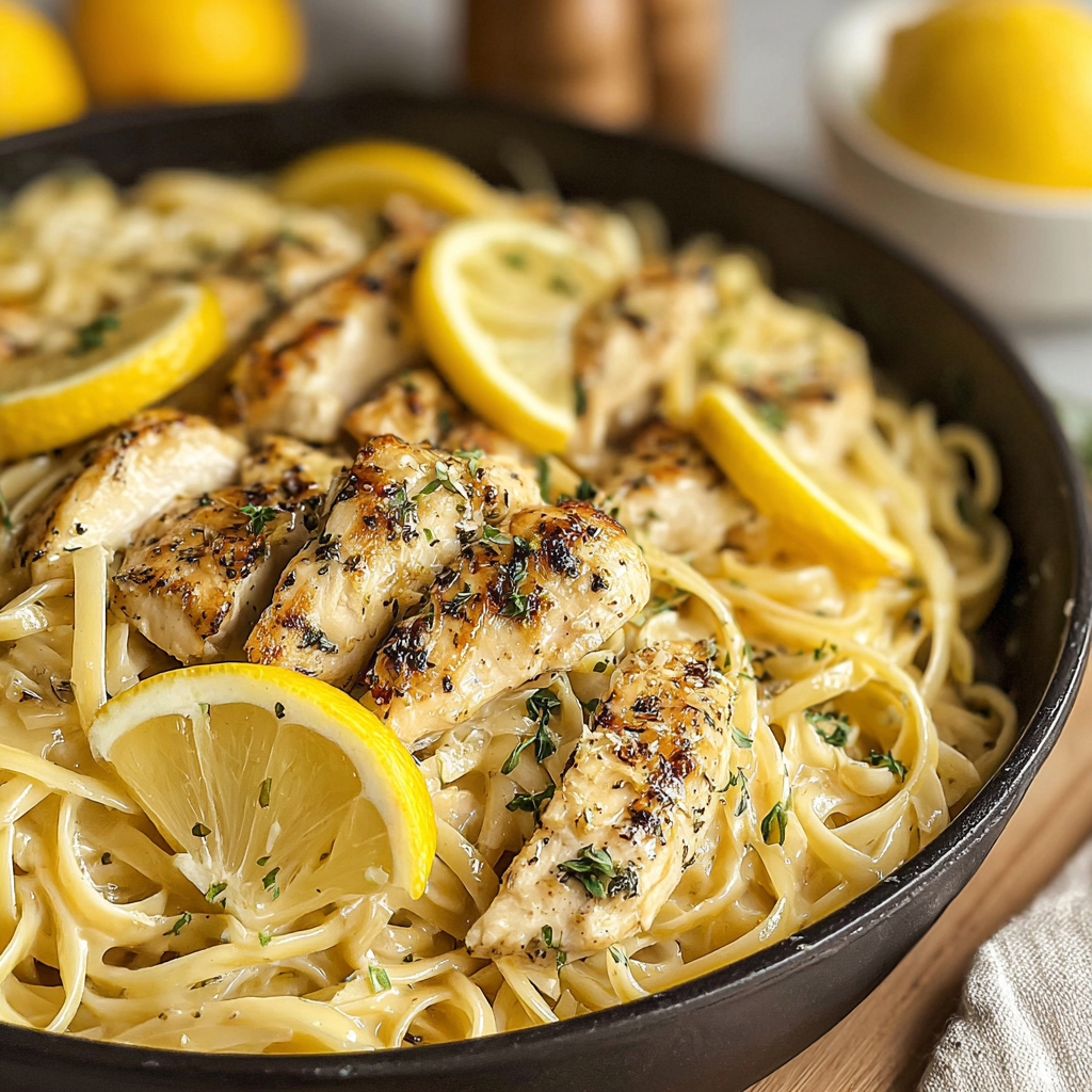 Savor the Ease of One-Pot Lemon Garlic Chicken Pasta