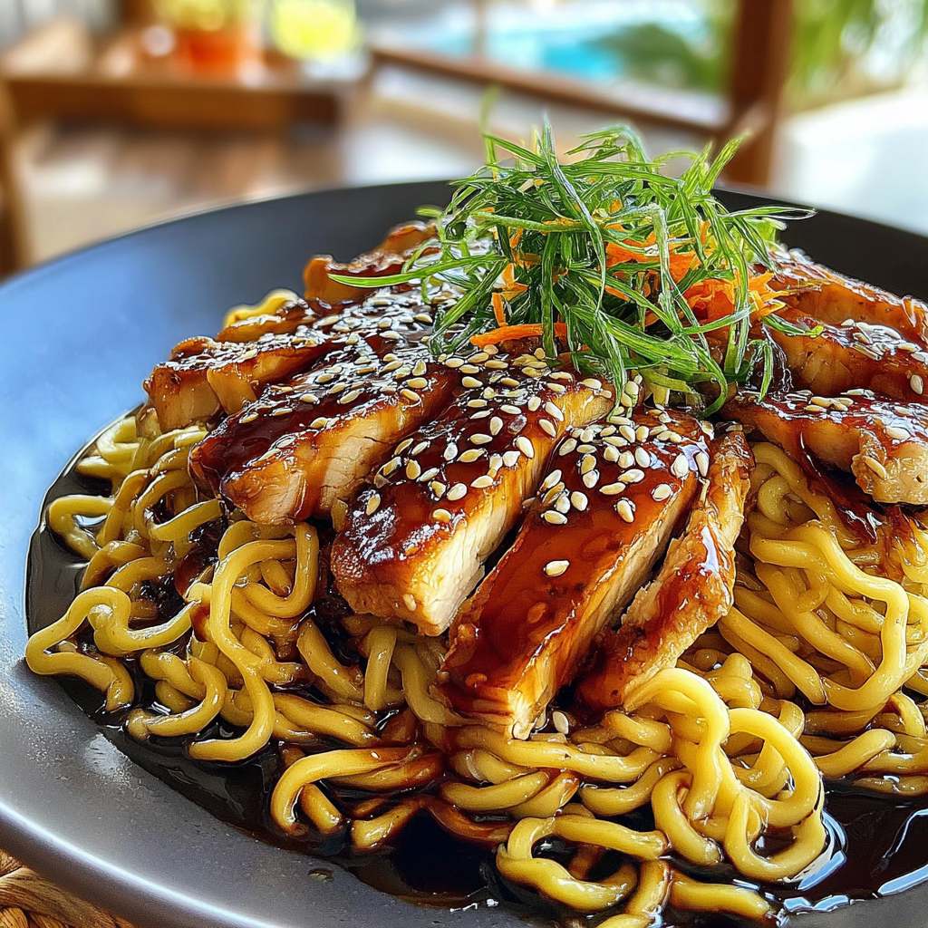 Savoring Chicken Teriyaki Noodles at Home