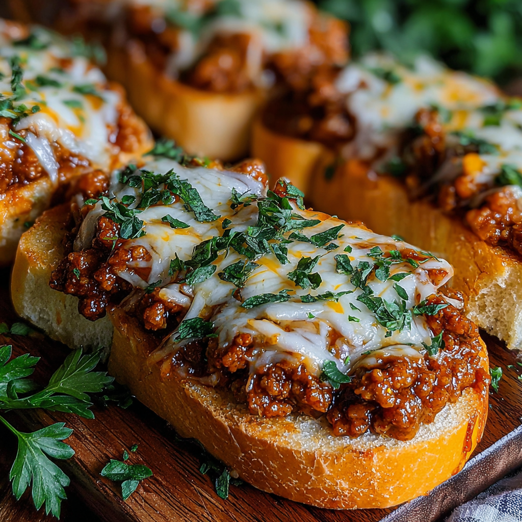 Savoring Sloppy Joe Garlic Bread for Dinner