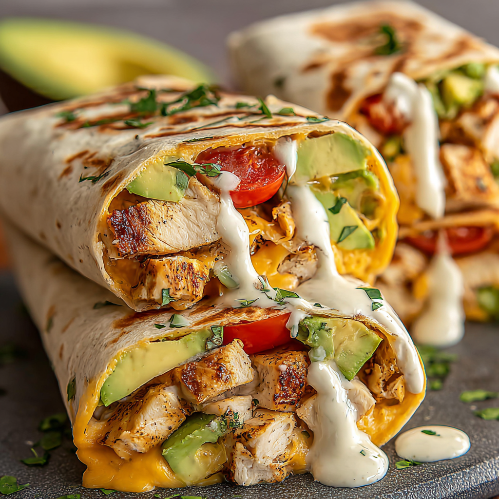Flavor-Packed Chicken Avocado Ranch Burritos
